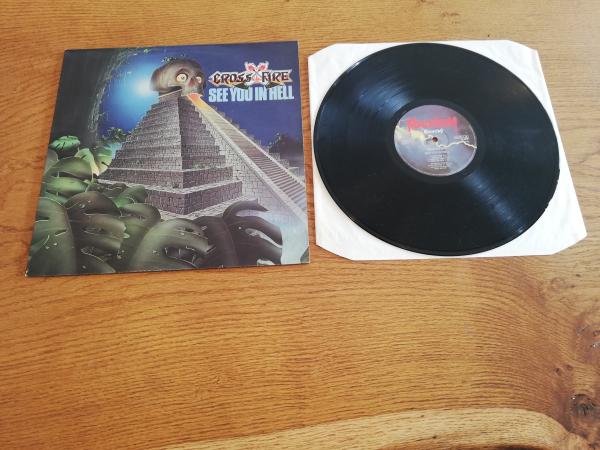 Crossfire– See You In Hell 1984 Mausoleum Records – SKULL 8314 Belgische Pressung NM/VG+